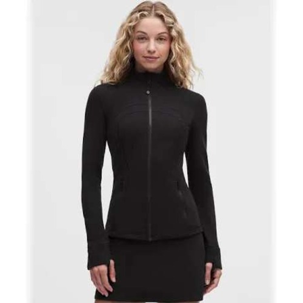 Lululemon Womens Jacket 12 Black Luon Define Full Zip Thumbholes Activewear